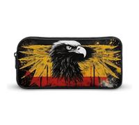 HETVBNS Astuccio portamatite con bandiera della Germania, grande capacità, con cerniera, organizer per matite resistente, piccola borsa per cosmetici portatile per ufficio, viaggi