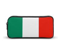 HETVBNS Astuccio portamatite con bandiera italiana, grande capacità, con cerniera, organizer per matite resistente, piccola borsa per cosmetici portatile per ufficio, viaggi