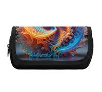 HETVBNS Astuccio rotante colorato, extra large, astuccio a doppio strato con cerniera, borsa portatile per cosmetici, per viaggi, cancelleria da ufficio, per donne e uomini