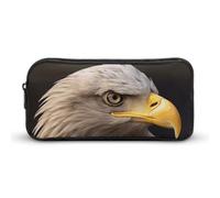 HETVBNS Bald Eagle - Astuccio con cerniera di grande capacità, organizer per matite resistente, piccola borsa per cosmetici portatile per ufficio, viaggi