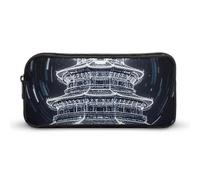 HETVBNS Beijing Tiantan - Astuccio con cerniera di grande capacità, organizer per matite resistente, piccola borsa per cosmetici portatile per ufficio, viaggi