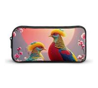 HETVBNS Bellissimo astuccio a forma di cucù con uccellino, grande capacità, con cerniera, organizer per matite resistente, piccola borsa per cosmetici portatile per ufficio, viaggi