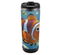 HETVBNS Bicchiere da 350 ml in acciaio inox con coperchio, tazza da caffè portatile a prova di perdite, tazza da viaggio per bevande calde/fredde, palestra e ufficio