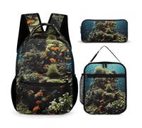 HETVBNS Biodiversity - Set di 3 zaini, resistenti, isolati, portapranzo, portatile, per uomini e donne