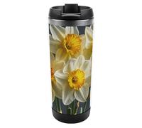 HETVBNS Bouquet of Daffodils - Bicchiere in acciaio inox con coperchio, tazza da caffè portatile a prova di perdite, tazza da viaggio per bevande calde/fredde, palestra e ufficio
