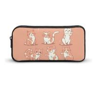 HETVBNS Cat's Movements Are Different Astuccio portamatite grande capacità con cerniera, organizer per matite resistente, piccola borsa cosmetica portatile per ufficio, viaggi