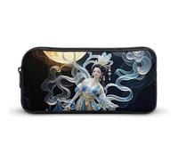 HETVBNS Chang'e - Astuccio portamatite grande capacità con cerniera, organizer per matite resistente, piccola borsa per cosmetici portatile per ufficio, viaggi
