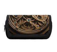 HETVBNS Cool Steampunk Gears Astuccio per matite extra large, doppio strato con cerniera, borse per cosmetici portatili per viaggi, organizer per forniture da ufficio per donne uomini