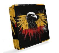 HETVBNS Copricuscino impermeabile per divano con animali domestici, con bandiera della Germania, aquila, lavabile, resistente ai raggi UV e alle intemperie, per mobili da patio, 64 x 64 x 10 cm