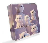 HETVBNS Copricuscino impermeabile per divano e animali domestici, grazioso e adorabile gatto, lavabile, resistente ai raggi UV e alle intemperie, per mobili da patio, 56 x 51 x 10 cm