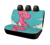 HETVBNS Coprisedili per auto con immagini di dinosauri in stile cartone animato, protezione universale per sedili posteriori, antiscivolo, per auto, camion e SUV