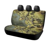 HETVBNS Coprisedili per auto con mappa della Terra di Mezzo, protezione universale per sedili posteriori, antiscivolo, per auto, camion e SUV