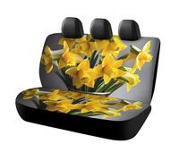HETVBNS Coprisedili per auto, motivo bouquet di narcisi, protezione universale per sedili posteriori, antiscivolo, per auto, camion e SUV