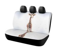 HETVBNS Coprisedili per auto, motivo giraffa, protezione universale per sedili posteriori, antiscivolo, per auto, camion e SUV