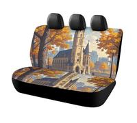 HETVBNS Coprisedili posteriori per auto, motivo turismo retrò, protezione per animali domestici, copertura universale per sedili posteriori, antiscivolo, per auto, camion e SUV