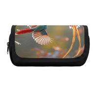 HETVBNS Cuckoo - Astuccio per matite extra large, doppio strato, con cerniera, borsa portatile per cosmetici da viaggio, organizer per cancelleria da ufficio per donne e uomini