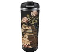 HETVBNS Dark Academy - Bicchiere da caffè con coperchio, in acciaio inox, portatile, a prova di perdite, da viaggio, per bevande calde/fredde, palestra e ufficio