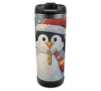HETVBNS Divertente bicchiere natalizio in acciaio inox con coperchio, tazza da caffè portatile a prova di perdite, tazza da viaggio per bevande calde/fredde, palestra e ufficio