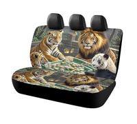HETVBNS Divine Beasts Playing Mahjong Coprisedili per sedile posteriore per animali domestici, copertura universale per sedili posteriori, antiscivolo, per auto, camion e SUV