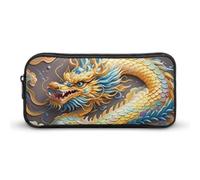 HETVBNS Dragon Art - Astuccio portamatite, grande capacità, con cerniera, organizer per matite, portatile, per ufficio, viaggi