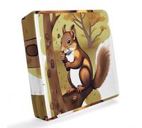 HETVBNS Federa impermeabile per cuscino del divano per animali domestici, scoiattolo che mangia noci, lavabile, resistente ai raggi UV e alle intemperie, per mobili da patio, 56 x 51 x 10 cm
