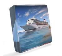 HETVBNS Federa per cuscino impermeabile per divano, animali domestici, nave da crociera sul mare, lavabile, resistente ai raggi UV e alle intemperie, per mobili da patio, 56 x 51 x 10 cm