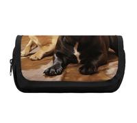 HETVBNS Grazioso astuccio grafico con bulldog francese, extra large, astuccio a doppio strato con cerniera, astuccio portatile per cosmetici, per viaggi, cancelleria da ufficio, per donne e uomini