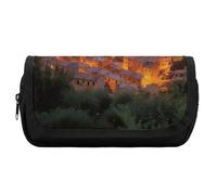 HETVBNS Italian Sunset - Astuccio extra large, a doppio strato, con cerniera, borsa portatile per cosmetici, per viaggi, cancelleria da ufficio, per donne e uomini