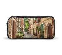 HETVBNS Italy Street, astuccio con cerniera di grande capacità, organizer per matite resistente, piccola borsa per cosmetici portatile per ufficio, viaggi