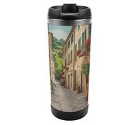 HETVBNS Italy Street, bicchiere da 350 ml in acciaio inox con coperchio, tazza da caffè portatile a prova di perdite, tazza da viaggio per bevande calde/fredde, palestra e ufficio