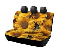 HETVBNS Molti coprisedili per auto con girasoli, protezione universale per sedili posteriori, antiscivolo, per auto, camion e SUV