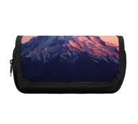 HETVBNS Mount at Sunset - Astuccio extra large, a doppio strato, con cerniera, astuccio portatile per cosmetici, per viaggi, cancelleria da ufficio, per donne e uomini