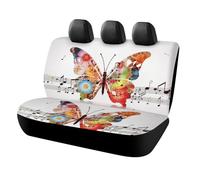 HETVBNS Music Butterfly Coprisedili per auto per sedile posteriore per animali domestici, copertura universale per sedili posteriori, antiscivolo, per auto, camion e SUV