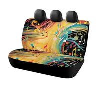 HETVBNS Musica astratta a tema coprisedili per auto per sedile posteriore Pet Protector, Universale Auto Posteriore Sedili Coperture, Antiscivolo Posteriore Sedili Coperture per Auto, Camion & SUV