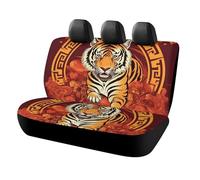 HETVBNS Prosperity in The Year of The Tiger Coprisedili per sedile posteriore per animali domestici, copertura universale per sedili posteriori auto, coprisedili posteriori antiscivolo per auto