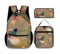 HETVBNS Set di 3 zaini a cucù per coppie, zaino resistente e isolato, astuccio portatile per uomini e donne