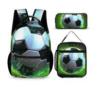 HETVBNS Set di 3 zaini per palloni da calcio, resistenti e isolati, astuccio portatile per uomini e donne