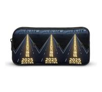 HETVBNS Sforzati di fare soldi nel 2025 Astuccio con cerniera di grande capacità, organizer per matite resistente, piccola borsa cosmetica portatile per ufficio, viaggi