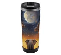 HETVBNS Tazza da caffè con coperchio, in acciaio inox, con coperchio, a prova di perdite, per bevande calde/fredde, palestra e ufficio