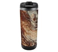 HETVBNS Tazza da caffè con coperchio, in acciaio inox, da 350 ml, con motivo marmorizzato, portatile, a prova di perdite, isolata, per bevande calde/fredde, palestra e ufficio