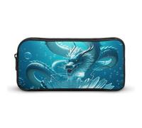 HETVBNS The Dragon King - Astuccio portamatite grande capacità, con cerniera, organizer per matite resistente, piccola borsa per cosmetici portatile per ufficio, viaggi