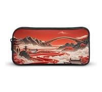 HETVBNS The Road of Color, astuccio con cerniera di grande capacità, organizer per matite resistente, piccola borsa per cosmetici portatile per ufficio, viaggi