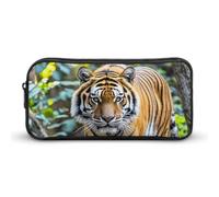 HETVBNS Tiger, astuccio con cerniera di grande capacità, organizer per matite resistente, piccola borsa per cosmetici portatile per ufficio, viaggi