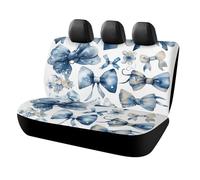 HETVBNS Un set di coprisedili per auto con fiocchi blu per sedile posteriore per animali domestici, copertura universale per sedili posteriori auto, coprisedili posteriori antiscivolo per auto, camion