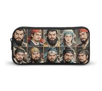 HETVBNS Water Margin Heroes, astuccio con cerniera di grande capacità, organizer per matite resistente, piccola borsa per cosmetici portatile per ufficio, viaggi