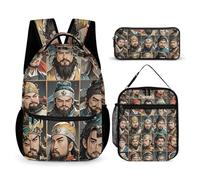 HETVBNS Water Margin Heroes - Set di 3 zaini, zaino resistente e isolato, borsa per il pranzo portatile, per uomini e donne