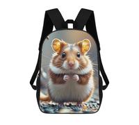 HETVBNS Zaino da lavoro con criceto carino e strano, zaino per laptop da 17 pollici, borsa per libri minimalista resistente, zaino da viaggio leggero per uomini e donne