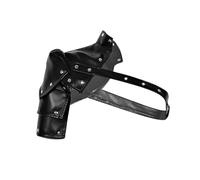 HEUchuan Armatura vintage per le spalle Accessorio for costume cosplay con tracolla regolabile in PU for armatura monospalla unisex(Black)