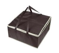 HEUchuan Borsa Isolante For Consegna Pizza Termica Pranzo Alimenti Scatola For Bevande Pieghevole Con Cerniera Da Picnic Borse Quadrate For per pasti caldi/freddi(16 inch Coffee)