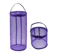HEUchuan Borsa per Il Riposo del Filato Vuota Portable Yarn Storage Bag Hollow Mesh Knitting Crochet Organizer for Weaving Tools Sewing Accessories DIY Craft Basket(Purple,L)